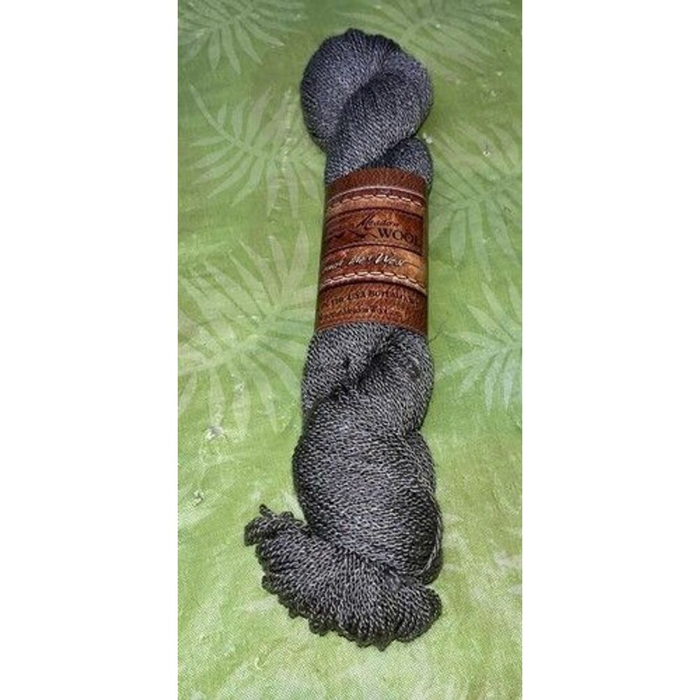 1 Hank yarn Mountain Meadow Wool Moran Natural Grey 2 Fingering 2 oz 250 yards
